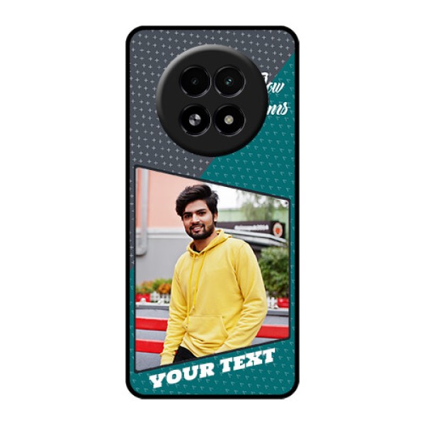 Realme 13 5G Custom Glass Phone Case - Background Pattern Design With Quote Realme 13 5G Custom Glass Phone Case - Background Pattern Design With Quote