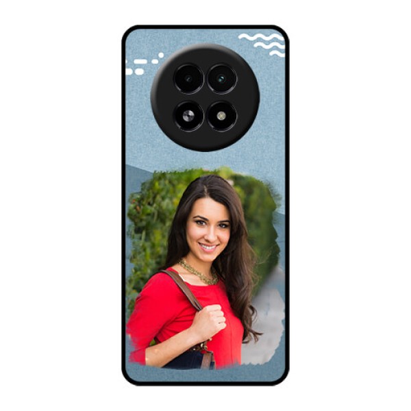 Realme 13 5G Custom Glass Phone Case - Grunge Line Art Design