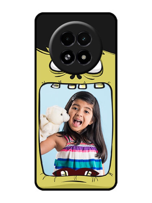 Custom Realme 13 5G Custom Glass Phone Case - Cartoon Monster Back Case Design