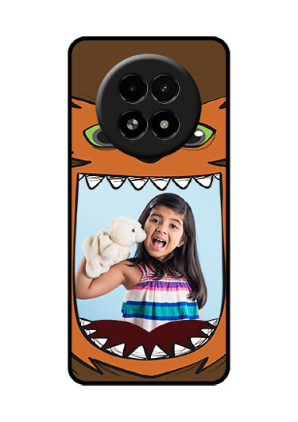 Realme 13 5G Custom Glass Phone Case - Owl Monster Back Case Design
