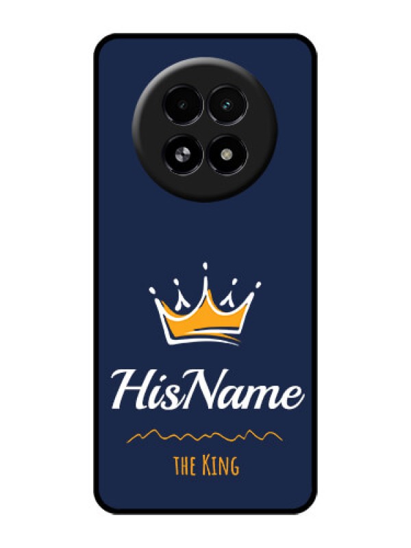 Custom Realme 13 5G Custom Glass Phone Case - King With Name Design