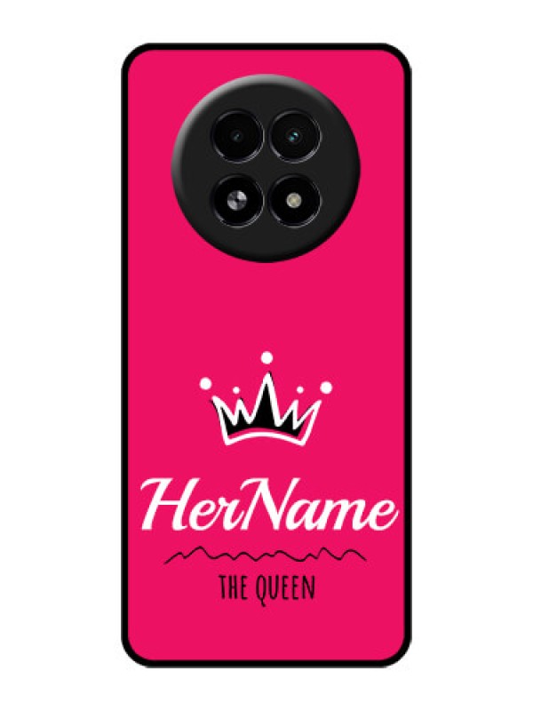 Custom Realme 13 5G Custom Glass Phone Case - Queen With Name Design