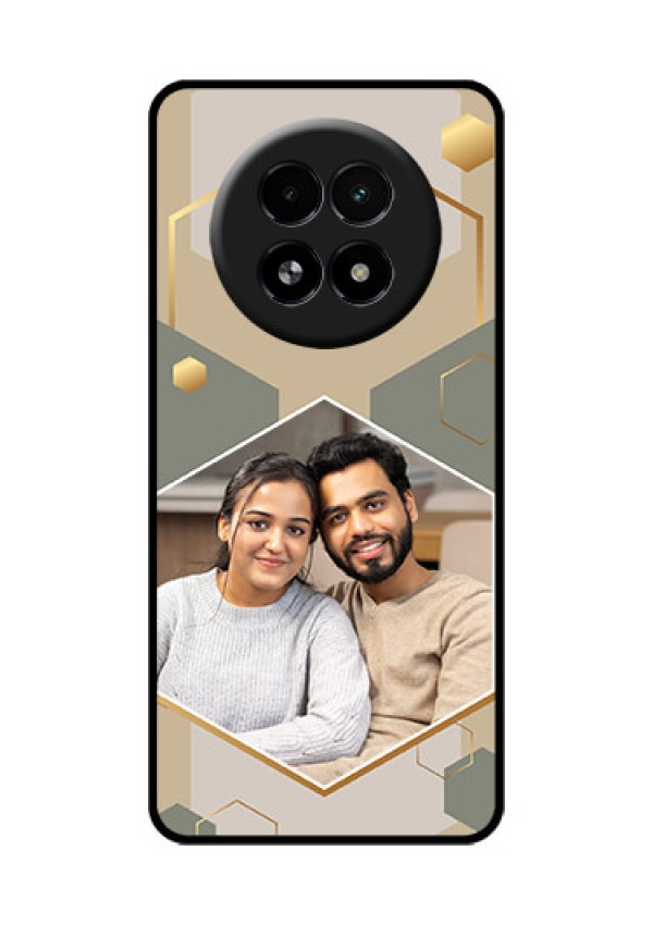Realme 13 5G Custom Glass Phone Case - Stylish Hexagon Pattern Design