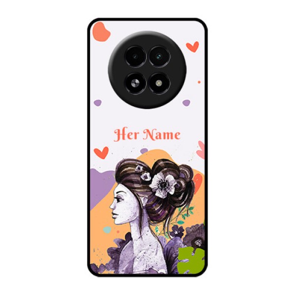 Realme 13 5G Custom Glass Phone Case - Woman And Nature Design Realme 13 5G Custom Glass Phone Case - Woman And Nature Design