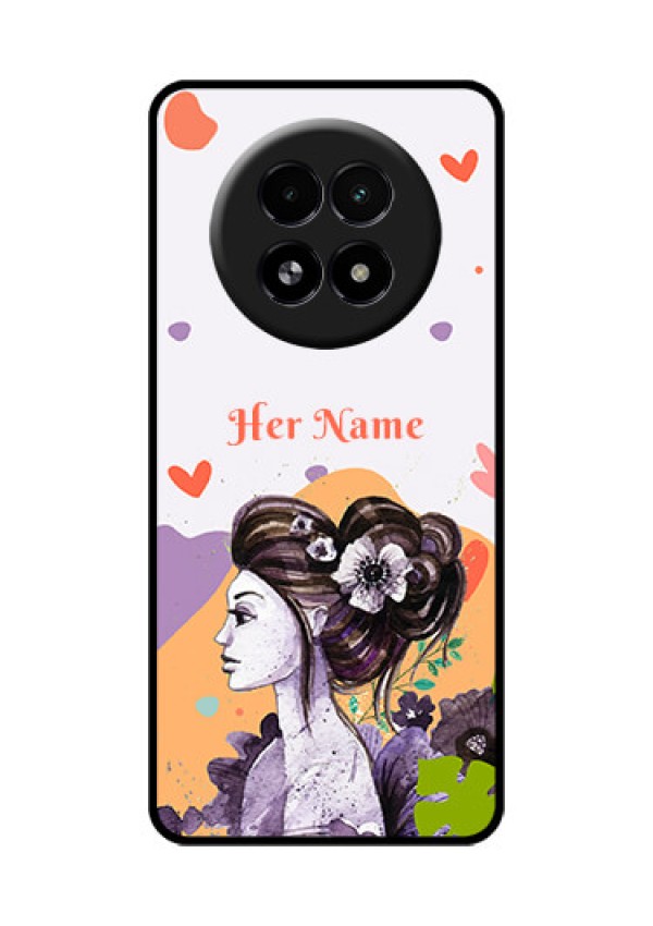 Realme 13 5G Custom Glass Phone Case - Woman And Nature Design