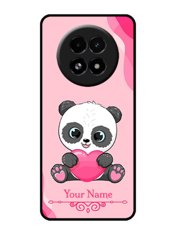 Custom Realme 13 5G Custom Glass Phone Case - Cute Panda Design