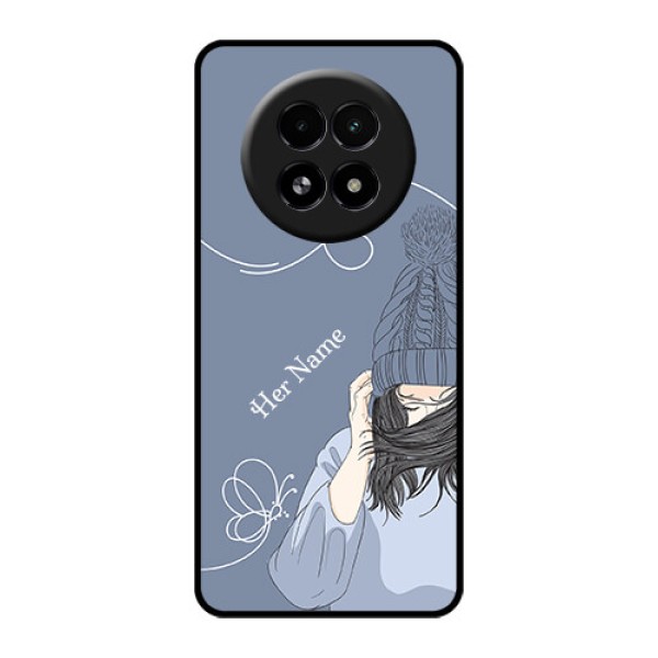 Realme 13 5G Custom Glass Phone Case - Girl In Winter Outfit Design Realme 13 5G Custom Glass Phone Case - Girl In Winter Outfit Design