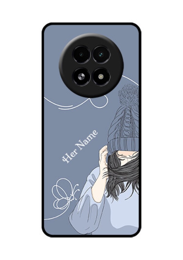 Realme 13 5G Custom Glass Phone Case - Girl In Winter Outfit Design