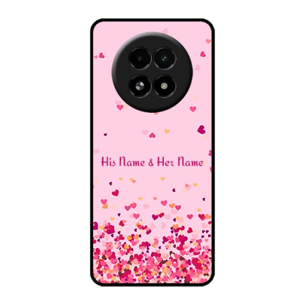 Realme 13 5G Custom Glass Phone Case - Floating Hearts Design