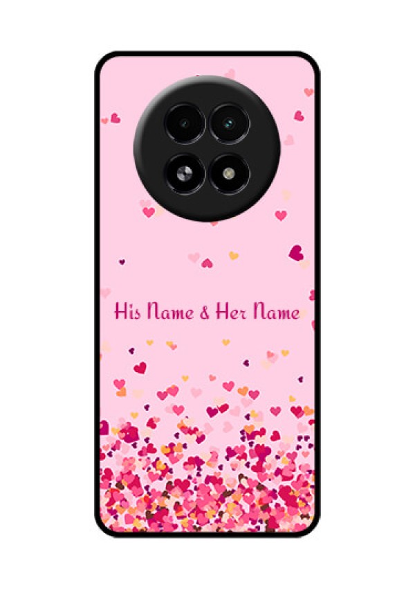 Realme 13 5G Custom Glass Phone Case - Floating Hearts Design