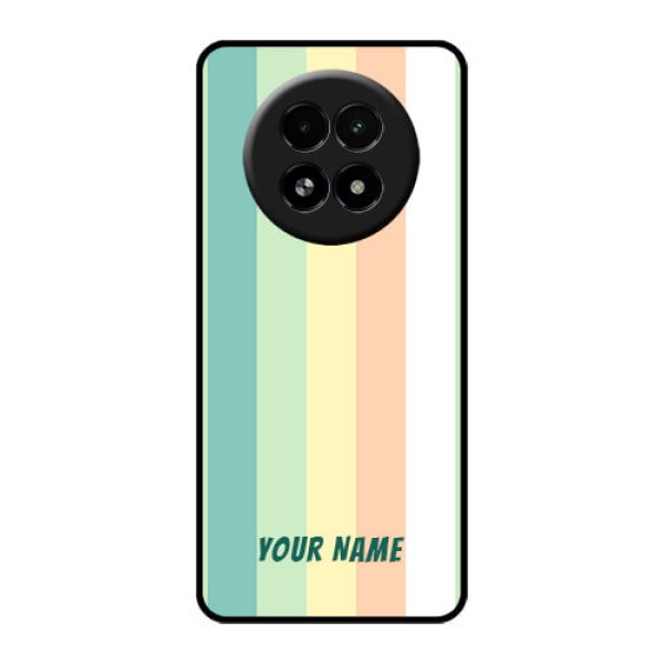Realme 13 5G Custom Glass Phone Case - Multi - Colour Stripes Design Realme 13 5G Custom Glass Phone Case - Multi - Colour Stripes Design