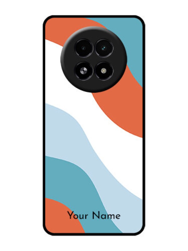 Custom Realme 13 5G Custom Glass Phone Case - Coloured Waves Design