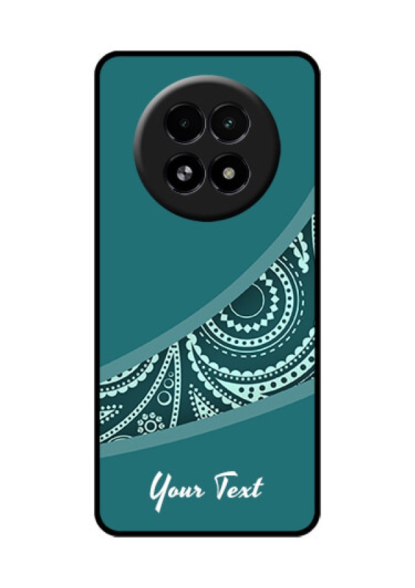 Realme 13 5G Custom Glass Phone Case - Semi Visible Floral Design