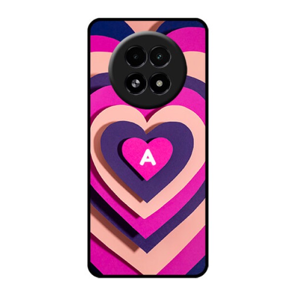 Realme 13 5G Custom Glass Phone Case - Cute Heart Pattern Design Realme 13 5G Custom Glass Phone Case - Cute Heart Pattern Design