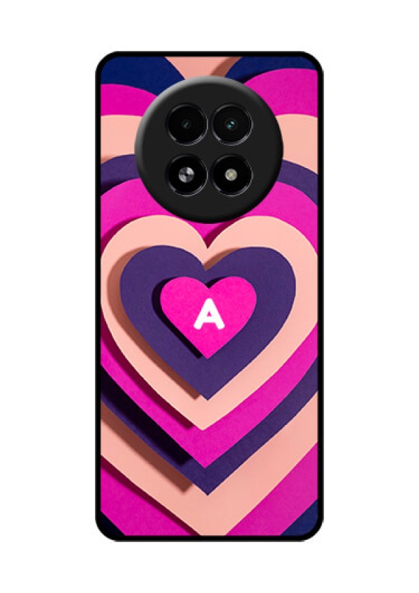 Realme 13 5G Custom Glass Phone Case - Cute Heart Pattern Design