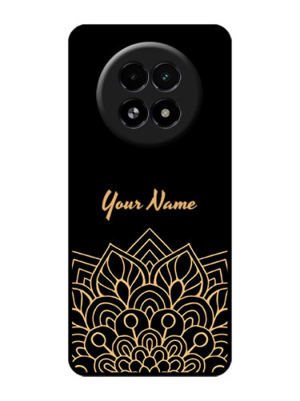 Custom Realme 13 5G Custom Glass Phone Case - Golden Mandala Design