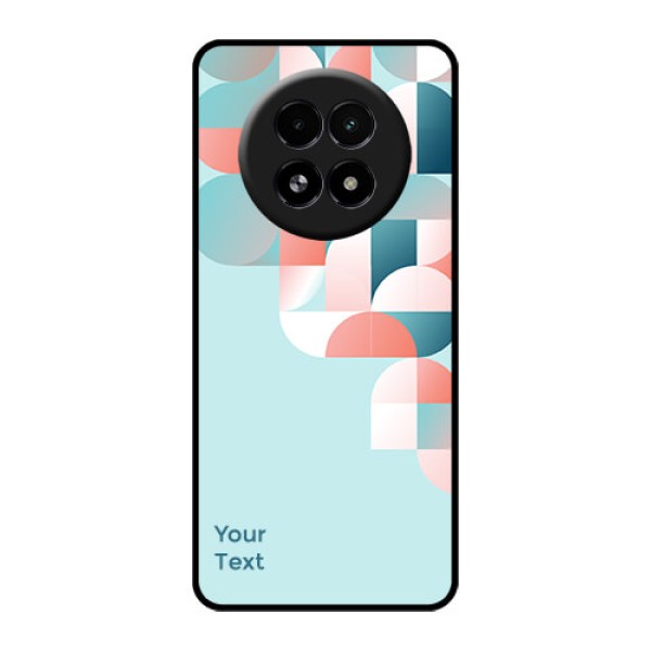 Realme 13 5G Custom Glass Phone Case - Stylish Semi - Circle Pattern Design Realme 13 5G Custom Glass Phone Case - Stylish Semi - Circle Pattern Design