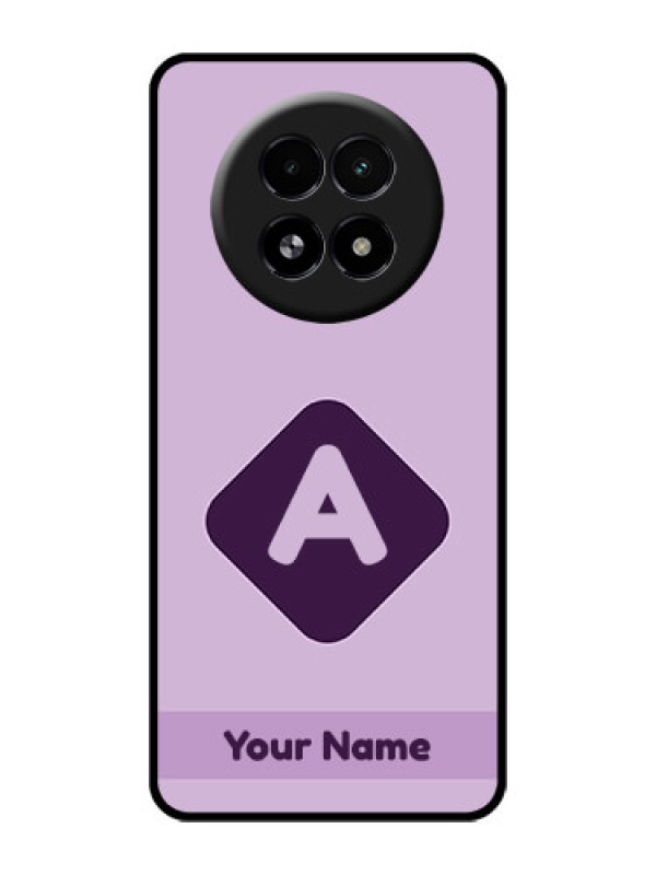 Custom Realme 13 5G Custom Glass Phone Case - Custom Letter In Curved Badge Design