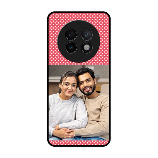 Realme 13 Plus 5G Custom Glass Phone CaseWhite Dotted Design