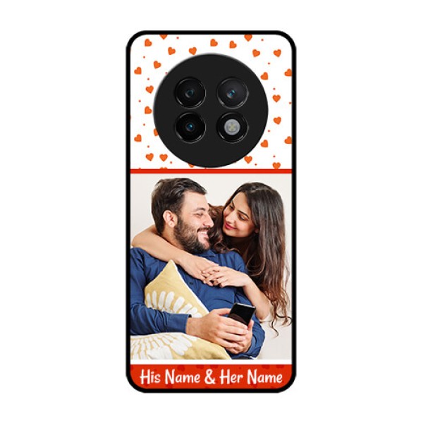 Realme 13 Plus 5G Custom Glass Phone CaseOrange Love Symbol Design
