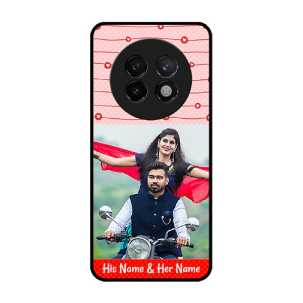 Realme 13 Plus 5G Custom Glass Phone CaseRed Pattern Case Design