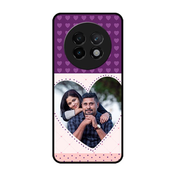 Realme 13 Plus 5G Custom Glass Phone CaseViolet Love Dots Design
