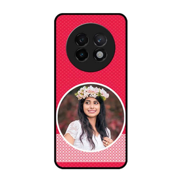 Realme 13 Plus 5G Custom Glass Phone CasePink Color Pattern Design