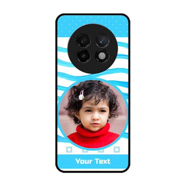 Realme 13 Plus 5G Custom Glass Phone CaseSimple Blue Case Design