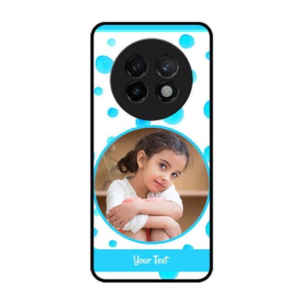 Realme 13 Plus 5G Custom Glass Phone CaseBlue Bubbles Pattern Design Realme 13 Plus 5G Custom Glass Phone CaseBlue Bubbles Pattern Design