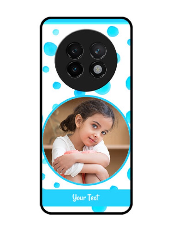 Custom Realme 13 Plus 5G Custom Glass Phone CaseBlue Bubbles Pattern Design