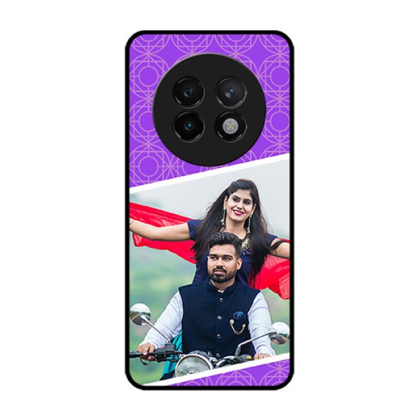 Realme 13 Plus 5G Custom Glass Phone CaseViolet Color Pattern Design
