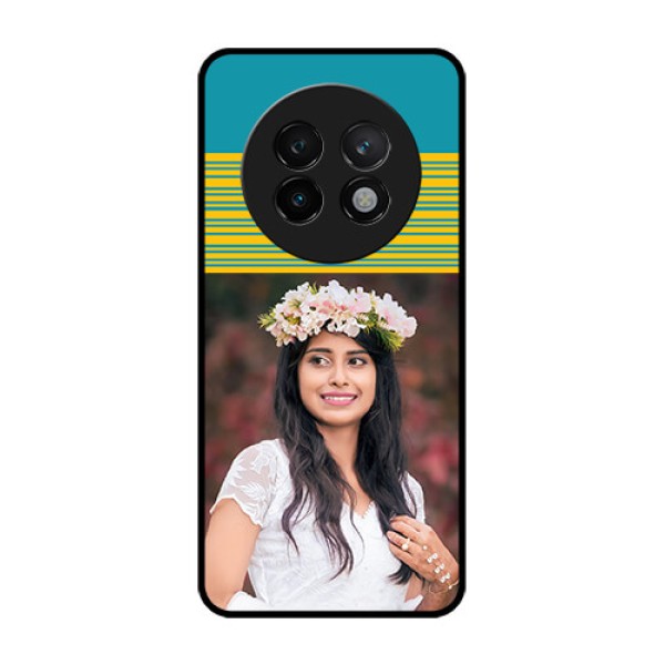 Realme 13 Plus 5G Custom Glass Phone CaseYellow and Blue Design