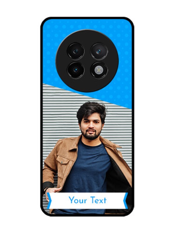 Custom Realme 13 Plus 5G Custom Glass Phone CaseSimple Blue Color Design