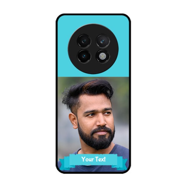 Realme 13 Plus 5G Custom Glass Phone CaseBlue Color Design Realme 13 Plus 5G Custom Glass Phone CaseBlue Color Design