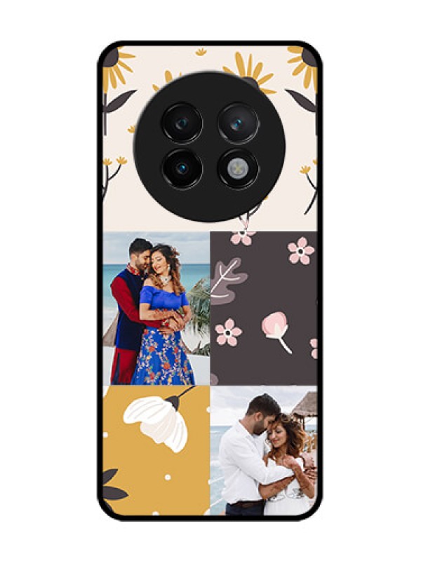 Custom Realme 13 Plus 5G Custom Glass Phone Case3 Images With Floral Design