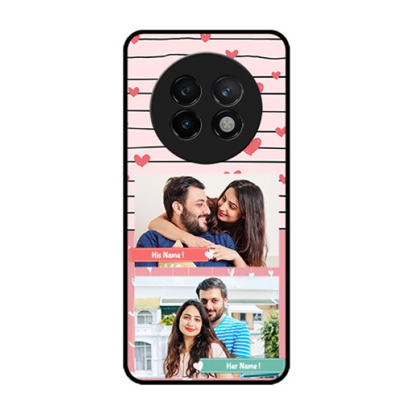 Realme 13 Plus 5G Custom Glass Phone CasePhoto With Heart Design
