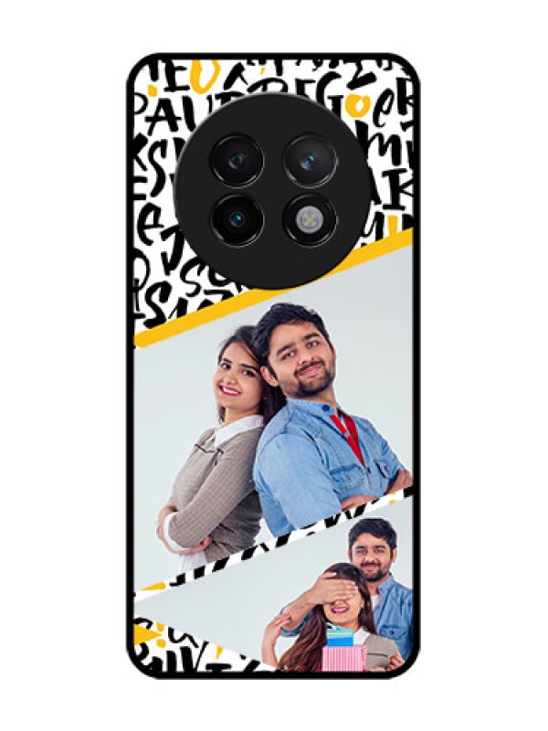 Custom Realme 13 Plus 5G Custom Glass Phone CaseLetters Pattern Design