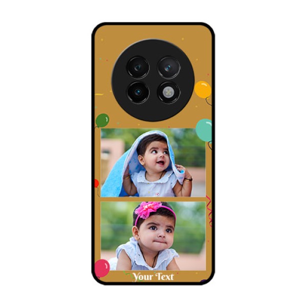 Realme 13 Plus 5G Custom Glass Phone CaseImage Holder With Birthday Celebrations Design