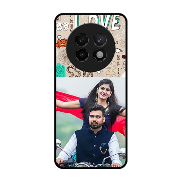 Realme 13 Plus 5G Custom Glass Phone CaseLove Doodle Pattern