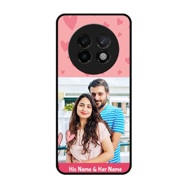 Realme 13 Plus 5G Custom Glass Phone CaseLove Design Peach Color Realme 13 Plus 5G Custom Glass Phone CaseLove Design Peach Color