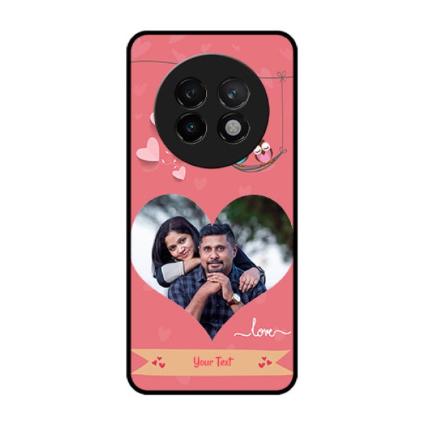 Realme 13 Plus 5G Custom Glass Phone CasePeach Color Love Design Realme 13 Plus 5G Custom Glass Phone CasePeach Color Love Design