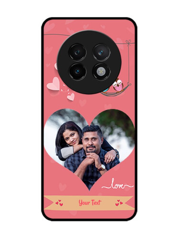 Custom Realme 13 Plus 5G Custom Glass Phone CasePeach Color Love Design