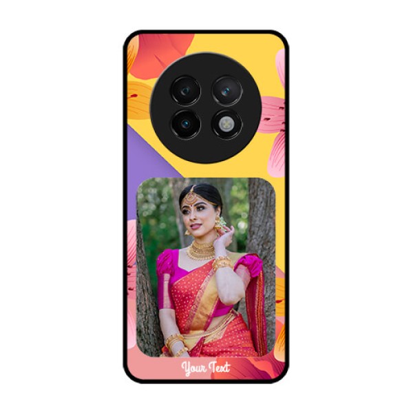 Realme 13 Plus 5G Custom Glass Phone Case3 Image With Vintage Floral Design Realme 13 Plus 5G Custom Glass Phone Case3 Image With Vintage Floral Design