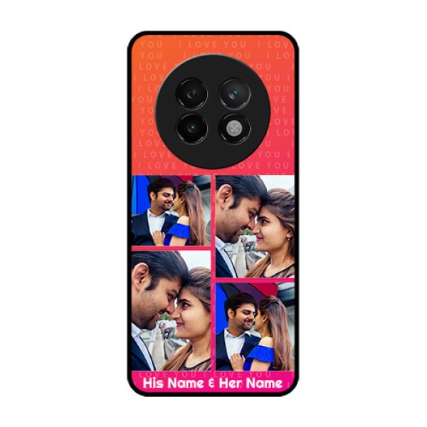 Realme 13 Plus 5G Custom Glass Phone CaseI Love You Pink Design
