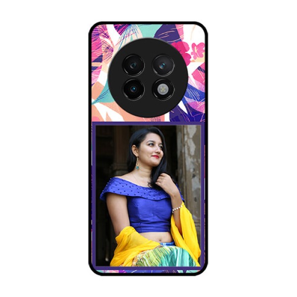 Realme 13 Plus 5G Custom Glass Phone CaseAbstract Floral Design
