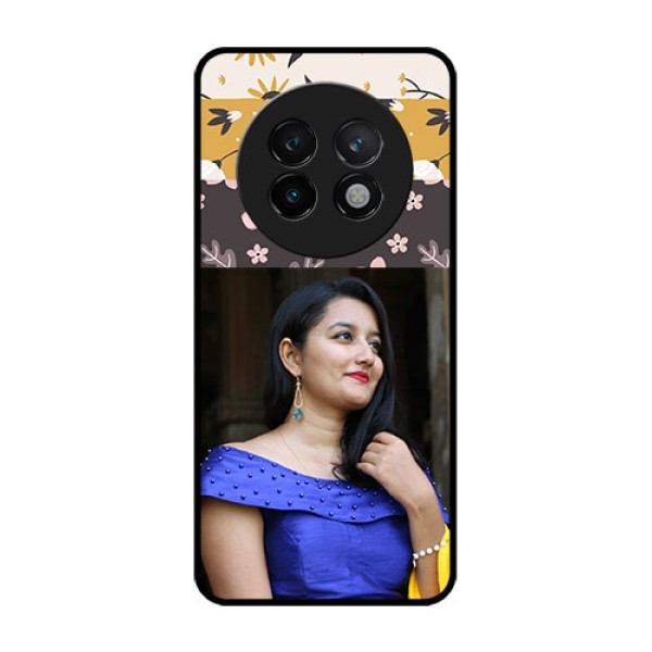 Realme 13 Plus 5G Custom Glass Phone CaseStylish Floral Design