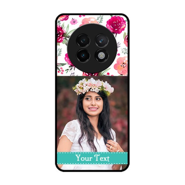 Realme 13 Plus 5G Custom Glass Phone CaseWater Colors Floral Design