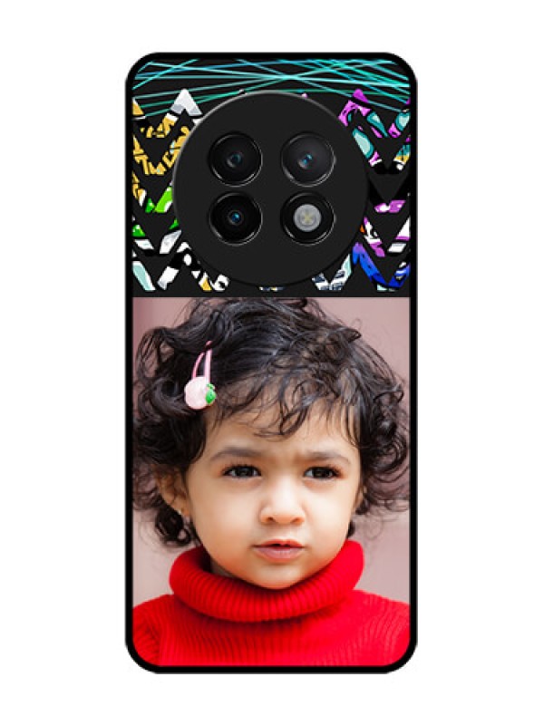 Custom Realme 13 Plus 5G Custom Glass Phone CaseNeon Abstract Design