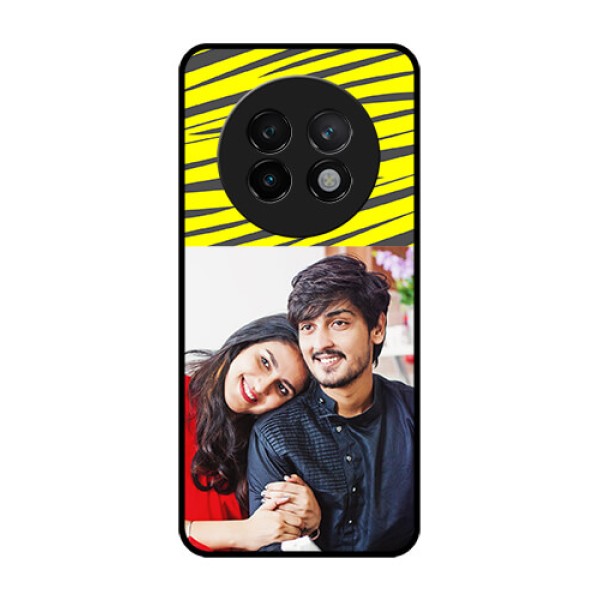 Realme 13 Plus 5G Custom Glass Phone CaseYellow Abstract Design