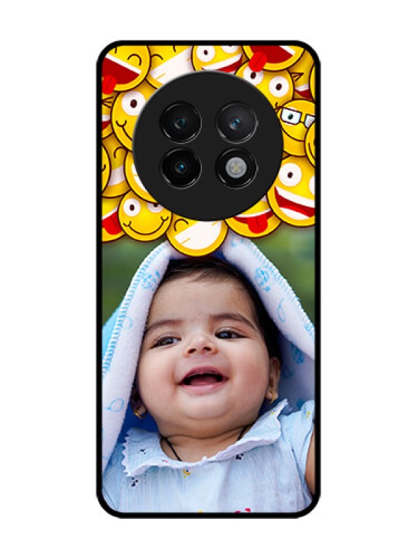 Custom Realme 13 Plus 5G Custom Glass Phone CaseWith Smiley Emoji Design